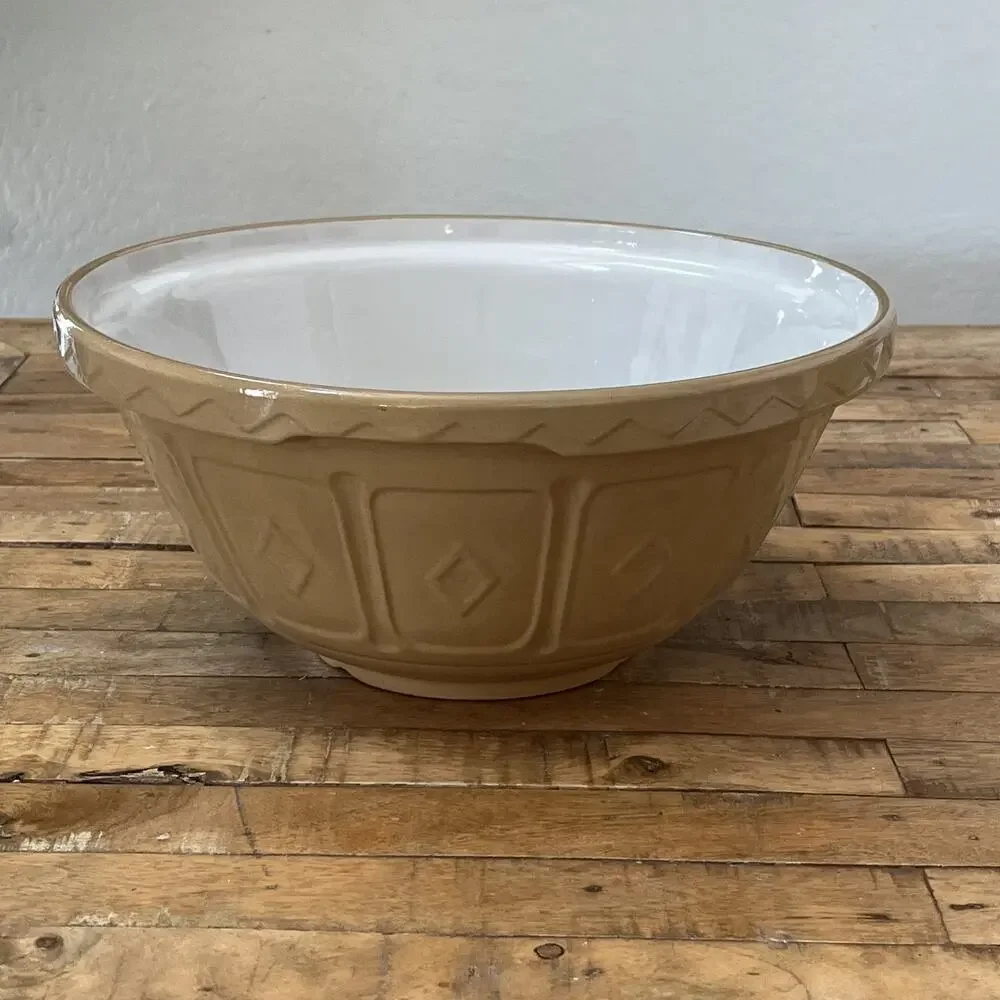 Vintage Mason Cash & Co #6 Mixing Bowl Church Gresley Made In England